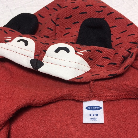 0-3m (5/$20) Sweatshirt Fleece Fox Romper by Old Navy - Picture 9 of 14
